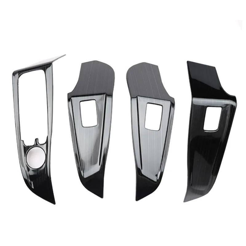 Auto Lüftungsschlitz Dekoration Tür Armlehne Fenster Glas Lift Panel Abdeckung Trim Innen Auto Zubehör Dekoration Für 318i 320d 330d G20 2023 Decal Trim(Schwarz) von RXRJSU