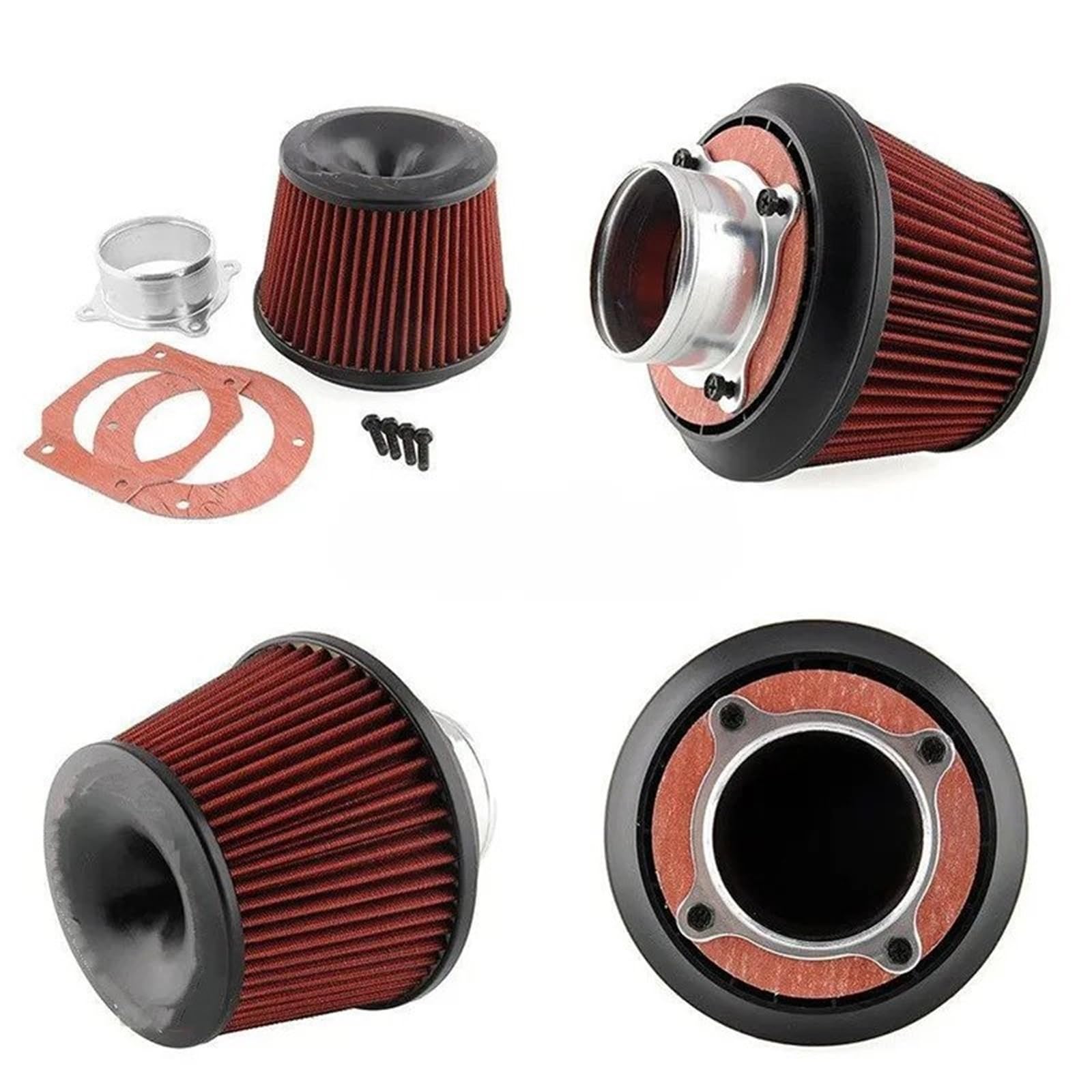 Auto Lufteinlässe Universal Auto Luftfilter Ansaugfilter 75mm Dual Funnel Adapter Teile Zubehör Air Ansaugschlauch von RXRJSU