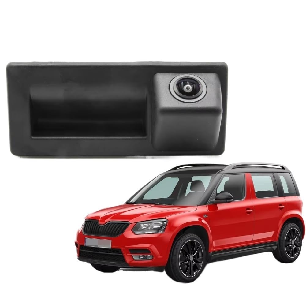 Auto Rückfahrkamera CCD HD AHD Stamm Griff Rückansicht Kamera Auto Backup Reverse Parkplatz Monitor Für Skoda Für Yeti 2014 2015 2016 2017 2018 2019 Rückfahrkamera(D170 AHD 720P) von RXRJSU