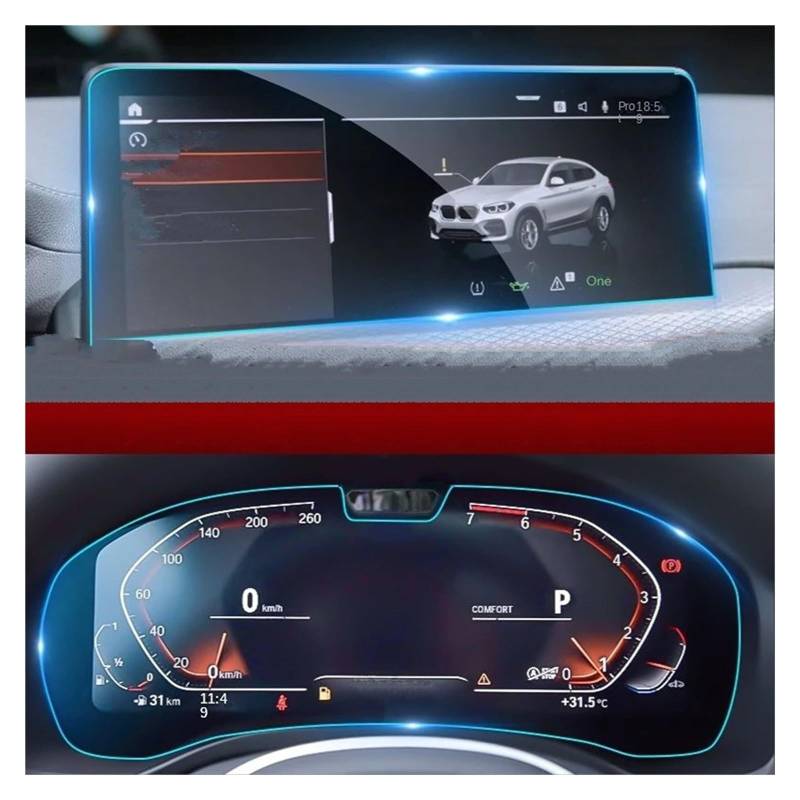 Displayschutz Für G01 G02 Für X3 Für X4 2022 Displayschutzfolie Autozubehör Gehärtetes Glas Autonavigation GPS Schutzfolie Für Touchscreen Navigation Schutzfolie von RXRJSU