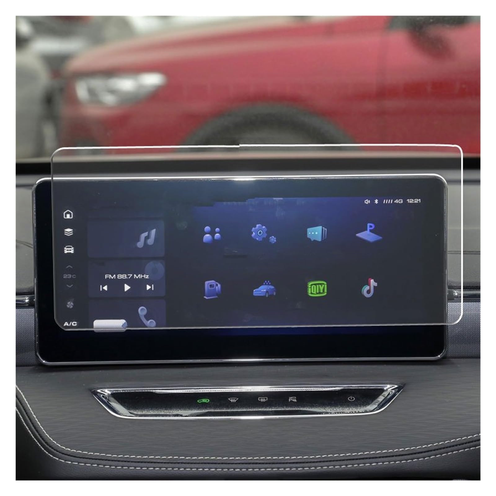 Displayschutz Für Haval Für Jolion 2021 Dashboard 12,3 Zoll Navigation Membran Auto GPS Display Gehärtetem Glas Bildschirm Schutz Film Aufkleber Navigation Schutzfolie von RXRJSU