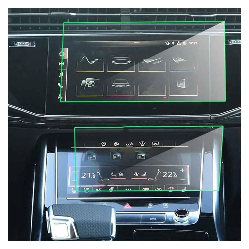 Displayschutz Für Q8 2019 2020 2021 Autoradio LCD Armaturenbrett Bildschirm GPS-Navigationsbildschirm Displayschutzfolie Aus Gehärtetem Glas Navigation Schutzfolie von RXRJSU