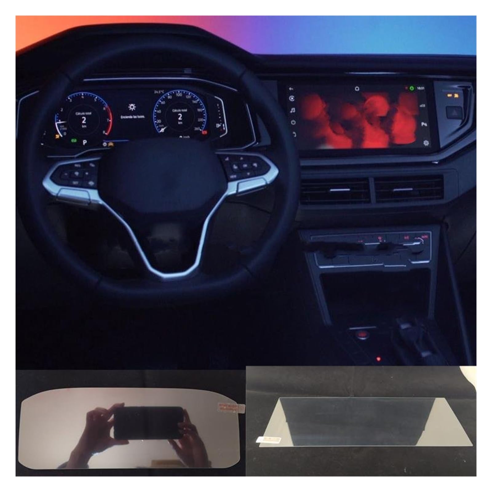 Displayschutz Für VW Für Nivus 2020 2021 Instrument Gehärtetem Glas Screen Protector Dashboard Bildschirm Anti Scratch Film Armaturenbrett Glas Navigation Schutzfolie von RXRJSU