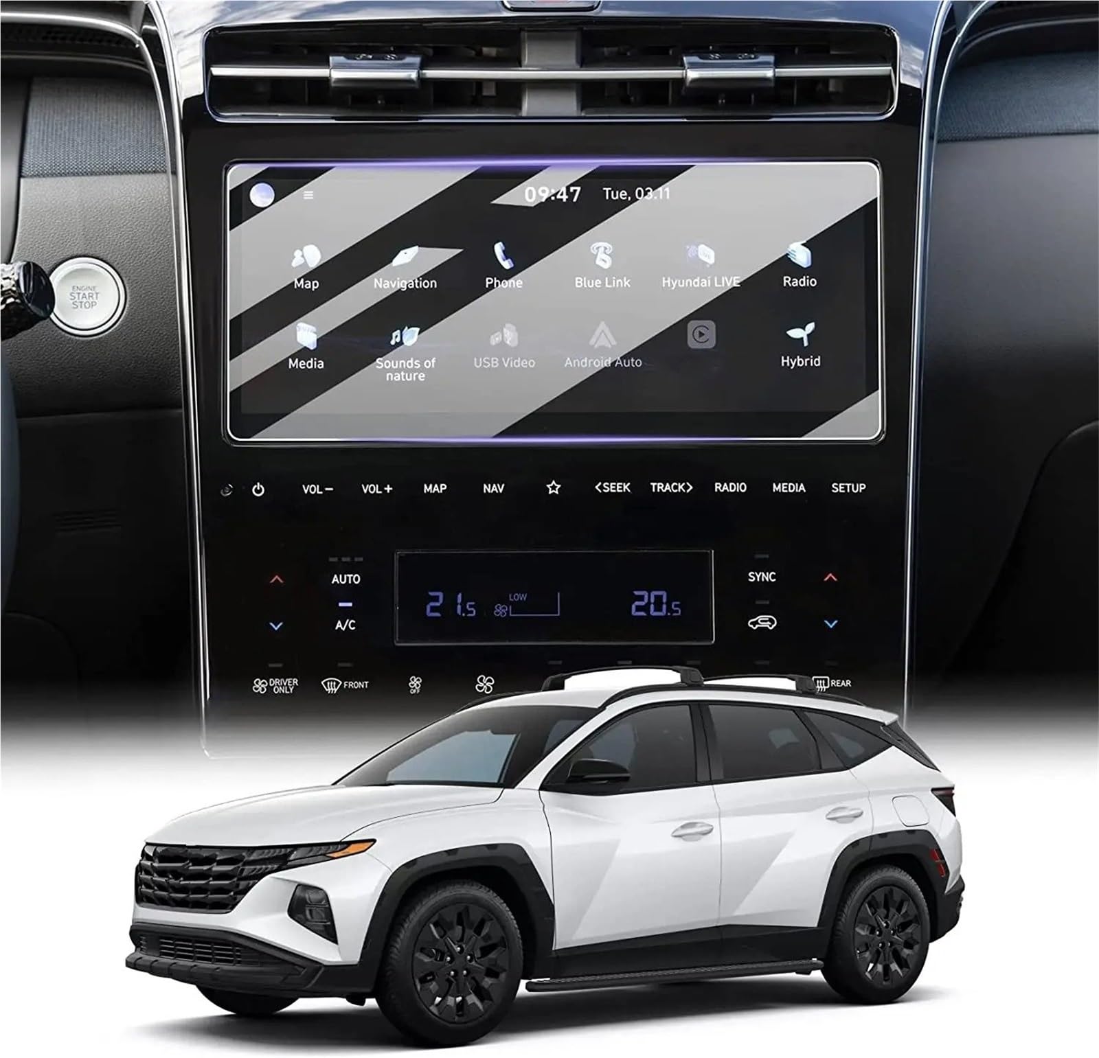 GPS-Navigations-Displayschutz Für Hyundai Für Tucson Für NX4 2022 2023 Innen Navigation Center Control Touchscreen Gehärtetes Glas Schutz Film 10,25 Zoll GPS-Navigations-Displayschutz Für Hyundai Für Tucson Für NX4 2022 2023 Innen Navigation Center Control Touchscreen Gehärtetes Glas Schutz Film 10,25 Zoll von RXRJSU