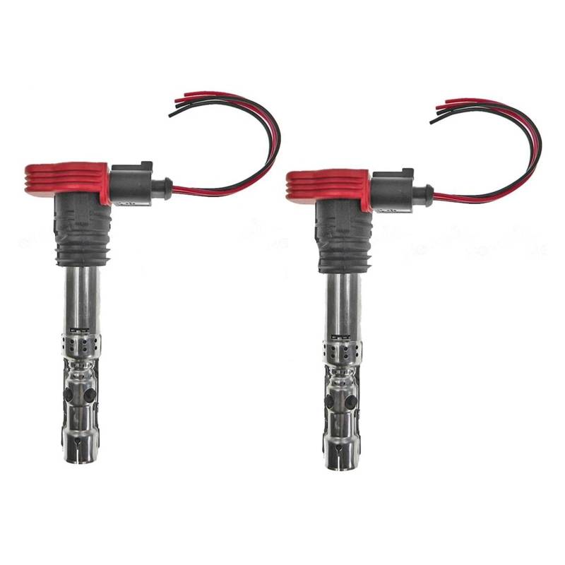 Zündeinheit Zündspule Zündungen Zündspule Stecker 06C905115L 06B905115R 06C905115A 06C905115B Für TT A4 B5 B6(2SET) von RXRJSU