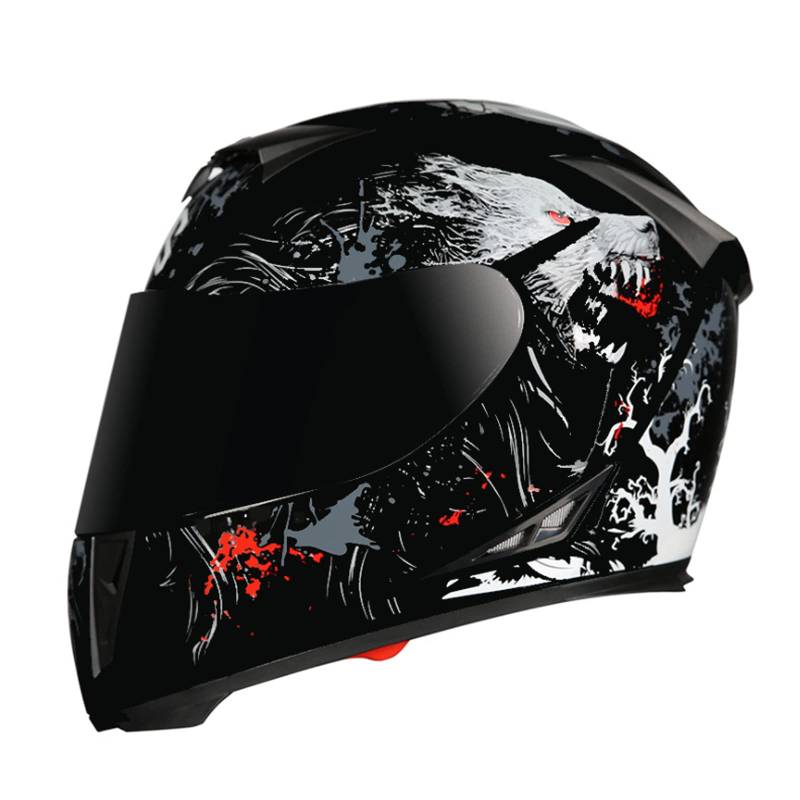 Integralhelm Motorradhelm Modular-Helm Rollerhelm Erwachsener Herren & Damen Flip-Up Helm Sturzhelm Jet Helm Atmungsaktiver Mopedhelm Klapphelm ECE-Zertifizierung,Matte Black 3,L von RYDZCLH