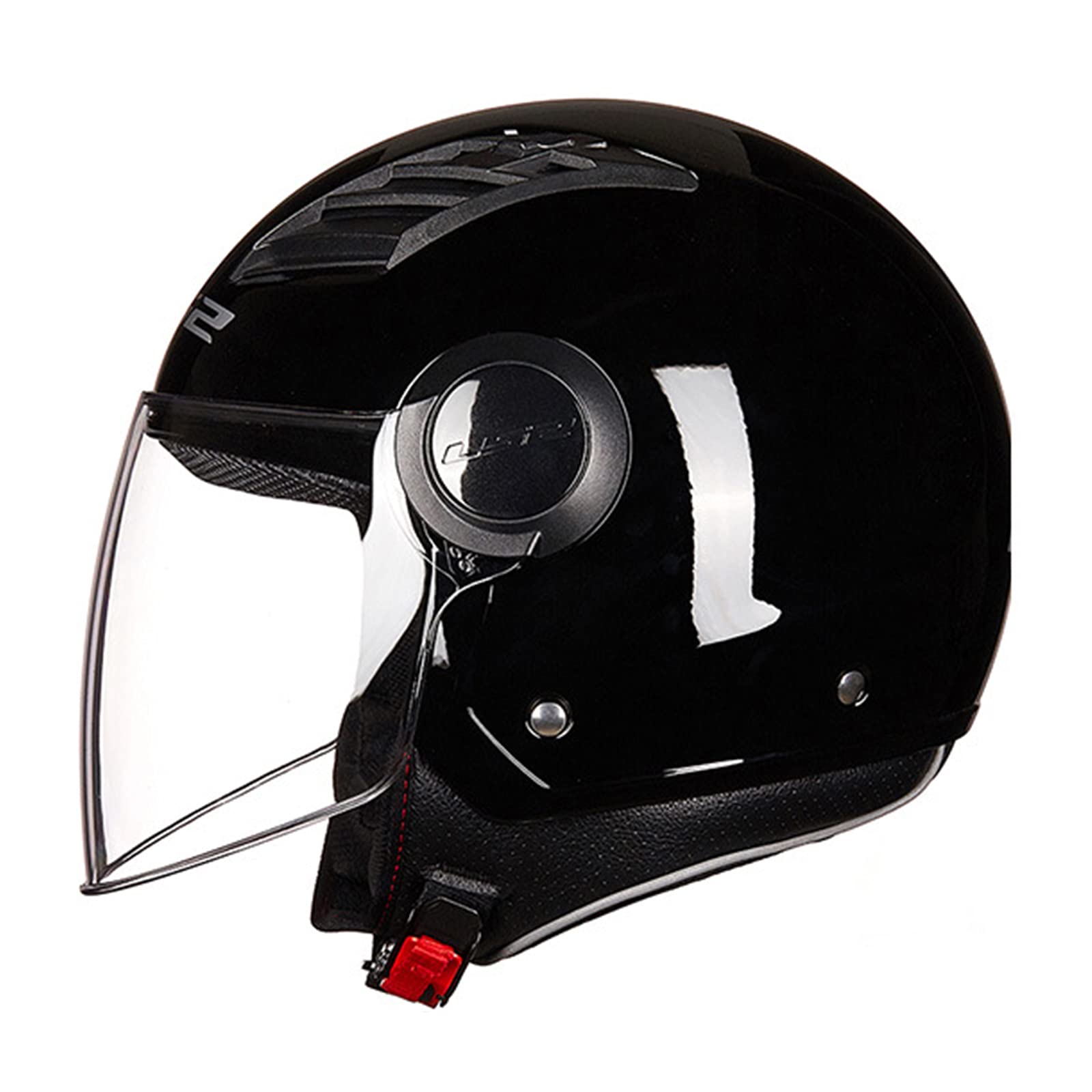 Jethelm Motorrad Roller Offenes Helm Scooter Moped Mofa Helm Herren Damen Erwachsener Motorradhelm Retro Vintage Pilot Biker Atmungsaktiver Helmet Mit Visier ECE/DOT Zertifiziert ,Bright Black,4XL von RYDZCLH