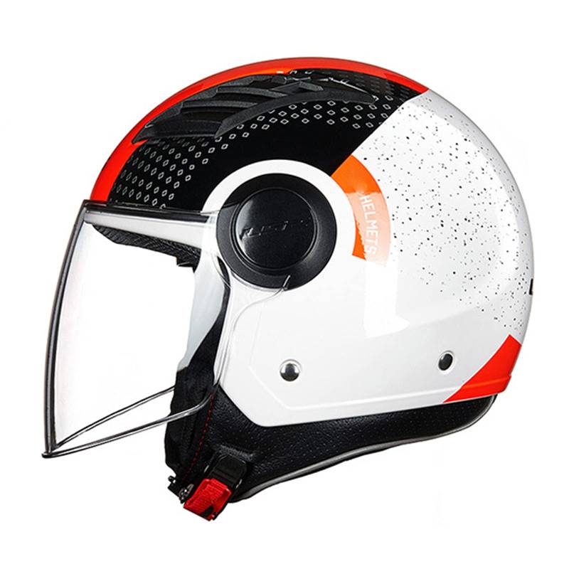 Jethelm Motorrad Roller Offenes Helm Scooter Moped Mofa Helm Herren Damen Erwachsener Motorradhelm Retro Vintage Pilot Biker Atmungsaktiver Helmet Mit Visier ECE/DOT Zertifiziert ,White 2,3XL von RYDZCLH