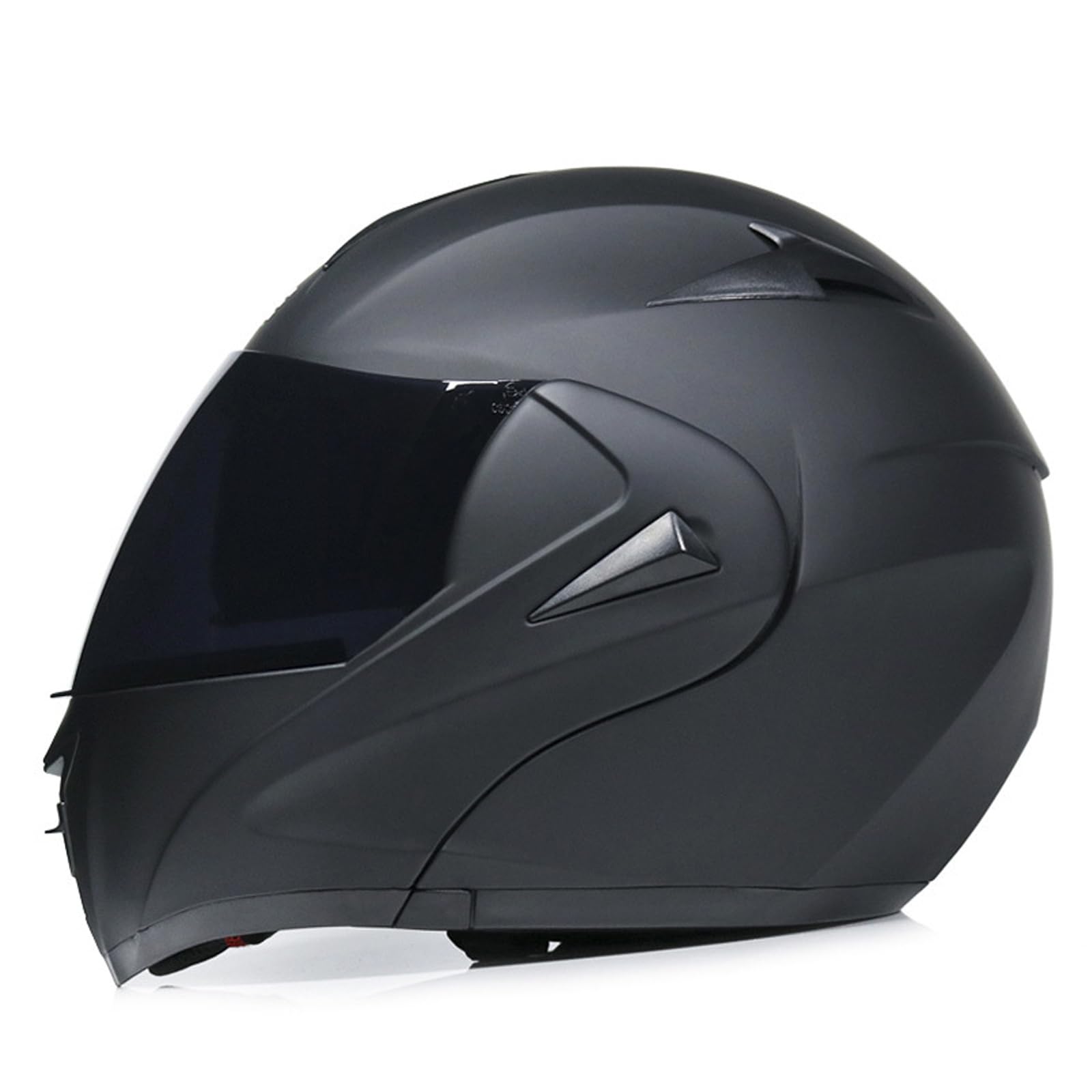 Modularer Front-Flip-Motorradhelm, DOT-Zugelassener Integralhelm Mit Integriertem Doppelvisier Für Herren Und Damen, Offroad-Motorradhelm,Schwarz,XS 53~54cm von RYDZCLH