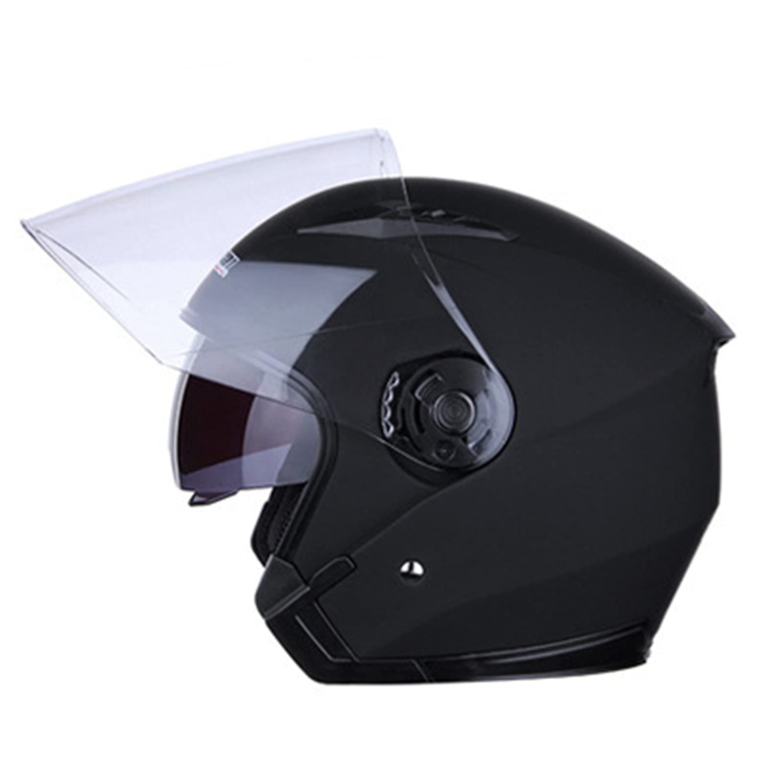 Open Face Jet Helmet Motorrad Roller Moped Mofa Scooter Offenes Helm Erwachsener Herren Damen Atmungsaktiver Mopedhelm DOT/ECE-Zertifizierung Retro Vintage Pilot Biker Helmet,Matte Black,L von RYDZCLH