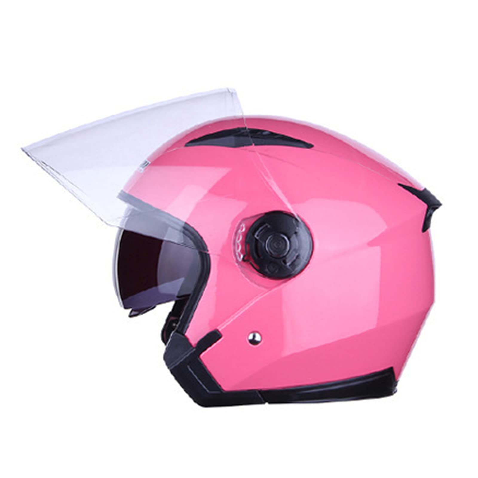 Open Face Jet Helmet Motorrad Roller Moped Mofa Scooter Offenes Helm Erwachsener Herren Damen Atmungsaktiver Mopedhelm DOT/ECE-Zertifizierung Retro Vintage Pilot Biker Helmet,Pink 2,L von RYDZCLH