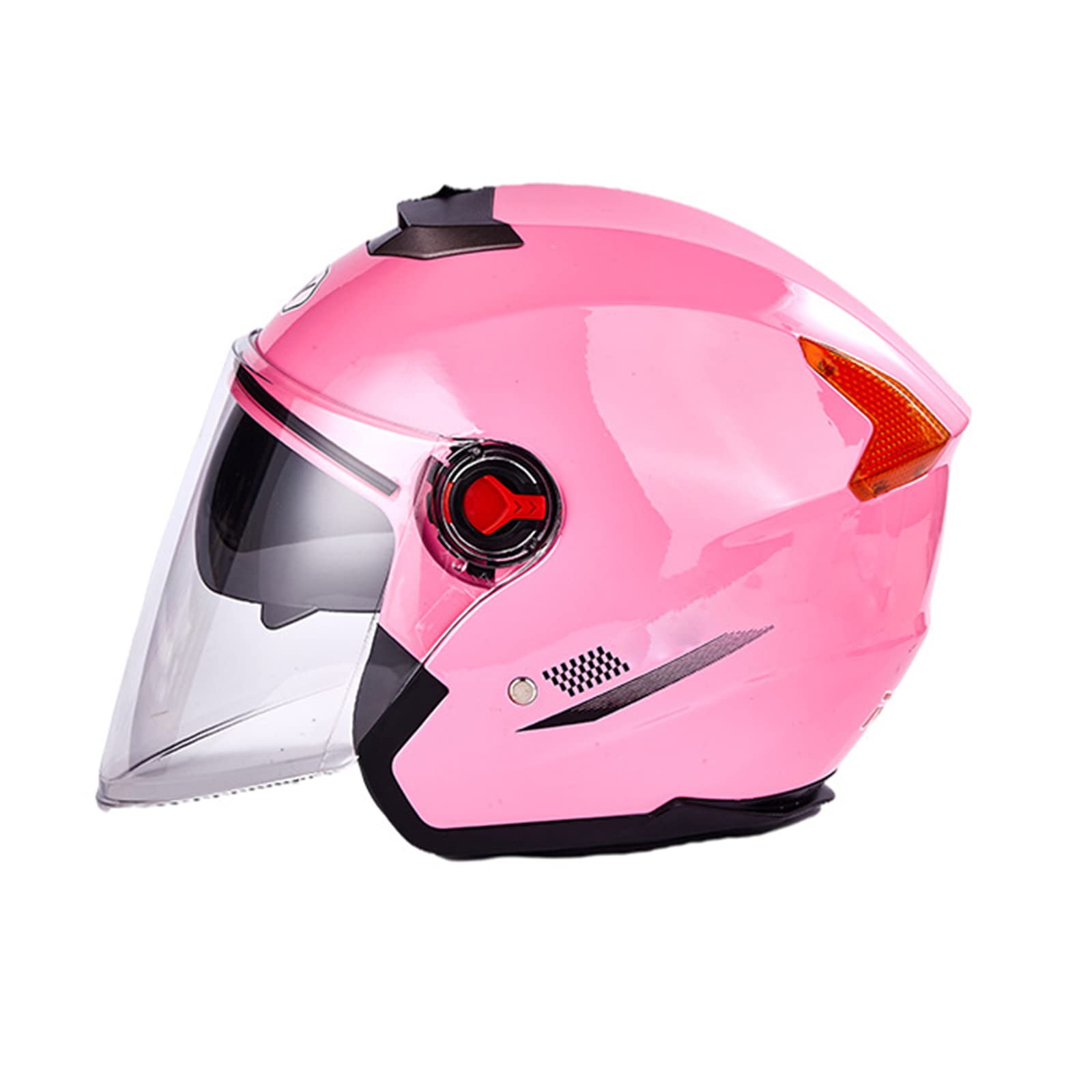 RYDZCLH Motorrad Roller Offenes Jet Helm Sturzhelm DOT/ECE-Zertifizierung Retro Vintage Pilot Biker Helmet Scooter Moped Mofa-Helm Erwachsener Open Face Helmet Damen Herren Mopedhelm ,Rosa von RYDZCLH