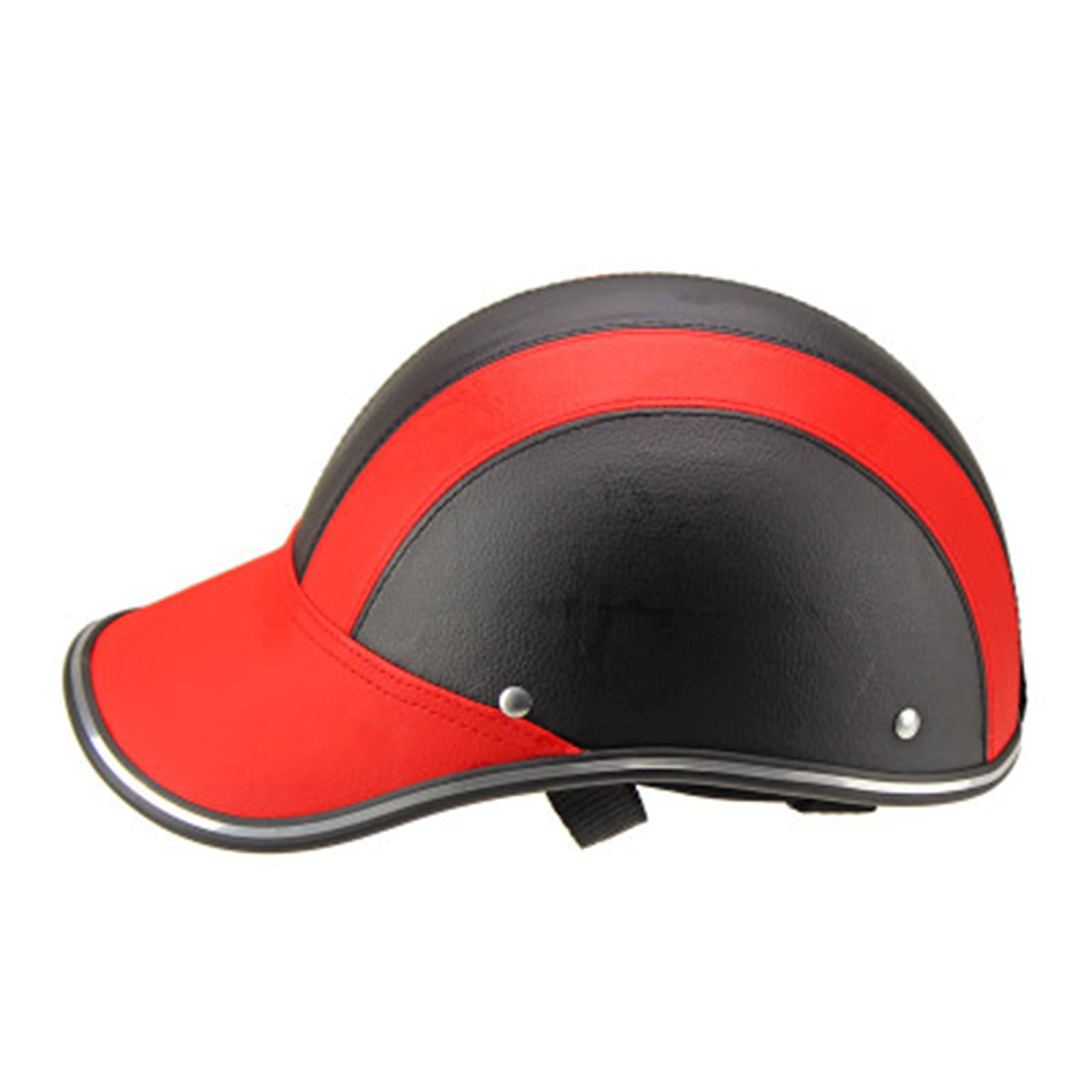 Retro Oldtimer Halbschale Jet-Helm Sommer Unisex Halbhelme Halboffenes Gesicht Schützen Helm Oldtimer Open Face Helm Damen Herren Erwachsener Scooter Mofa Helm Baseballmütze Helme ,Rot von RYDZCLH