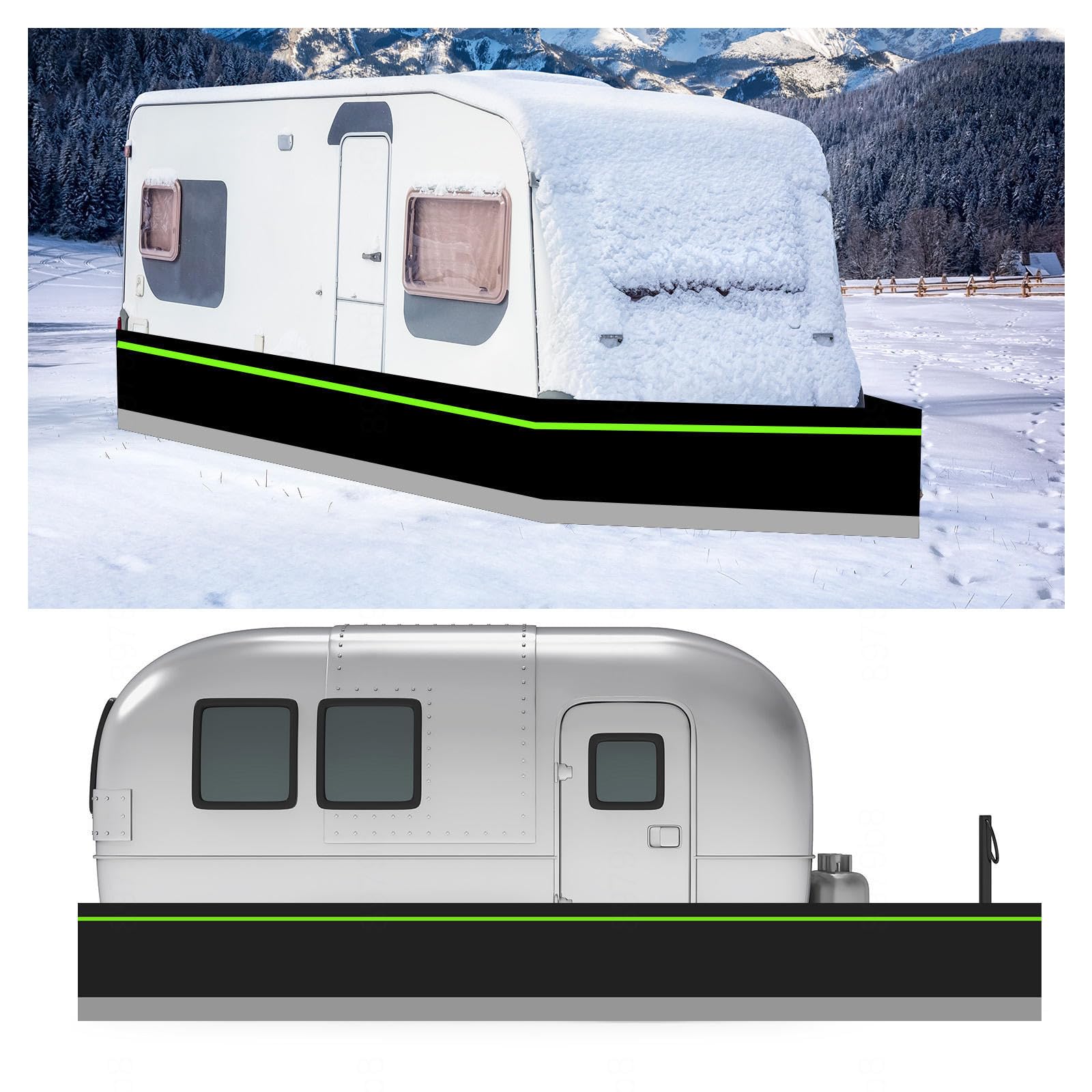 RYJYQYX Einfache Installation Wohnmobilabdeckungen 80 cm hoch Wohnwagen Abdeckplane Hochdichte Faserplatte Campingzubehör Für Wohnmobil Wohnwagen Abdeckplane,20m/65ft von RYJYQYX