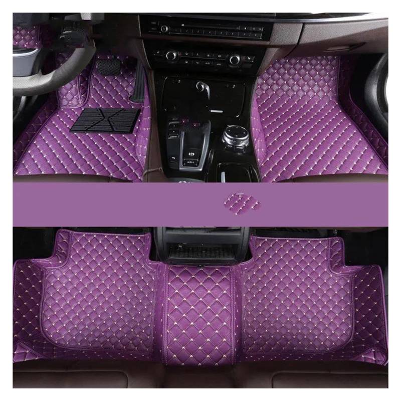 Autoteppiche Für 5GT Für Gran Für Turismo Für F07 2009-2017 Jahre Teppiche Zubehör Antifouling Fußmatten Styling Teppiche Matten(Purple) von RYLFEQER