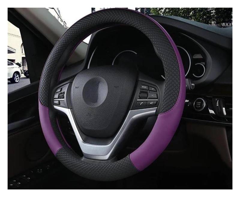 Lenkradhüllen Auto Lenkrad Abdeckung 37 CM-38 cm Auto-styling Innen Zubehör Auto Lenkrad Abdeckungen Anti-slip Universal Lenkradabdeckung(Purple) von RYLFEQER