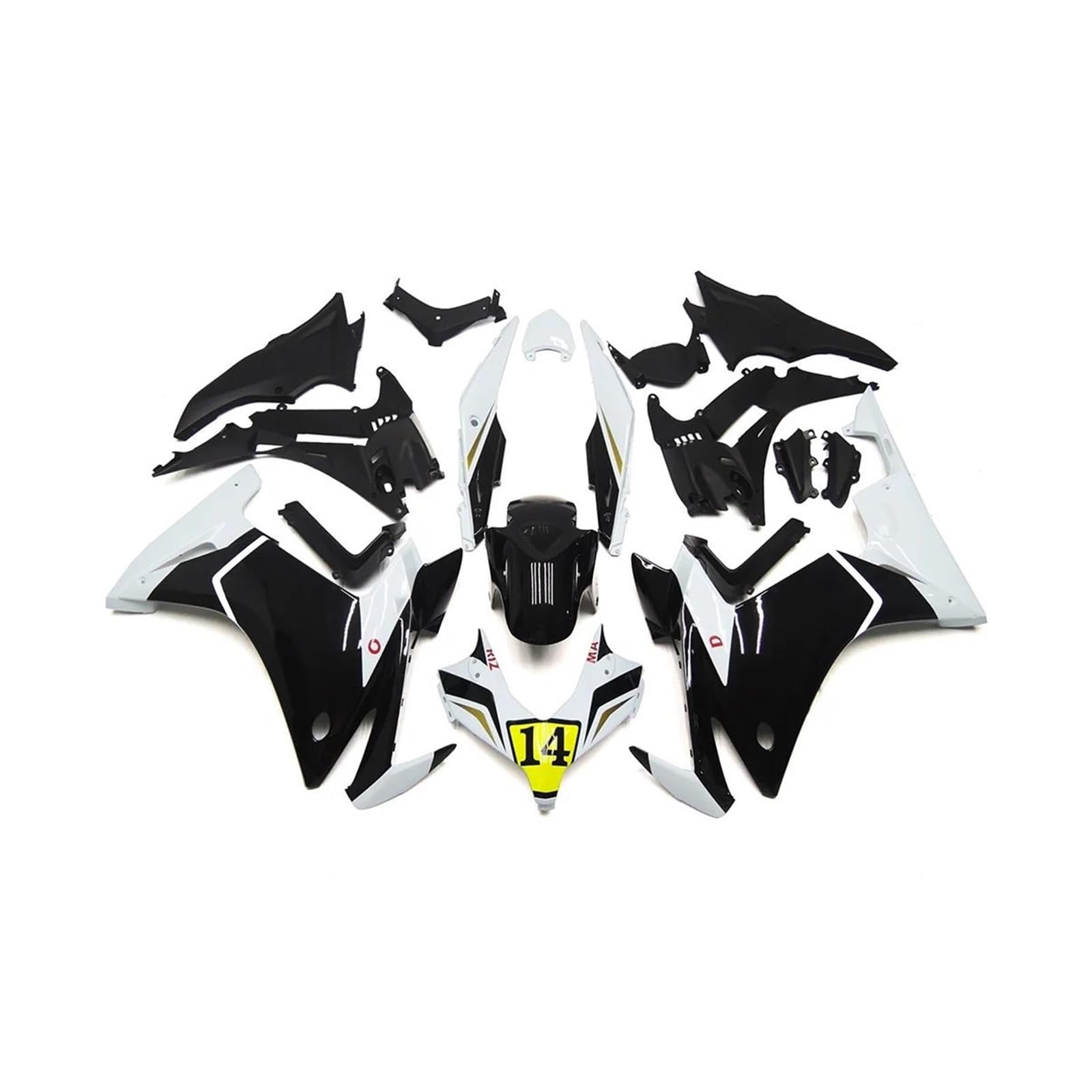 Für Honda CBR500R 2013-2015 Karosseriedekoration Modifizierte Karosserie Außenzubehör Kit Motorradverkleidung Spoiler(Style 3) von RYMZBE