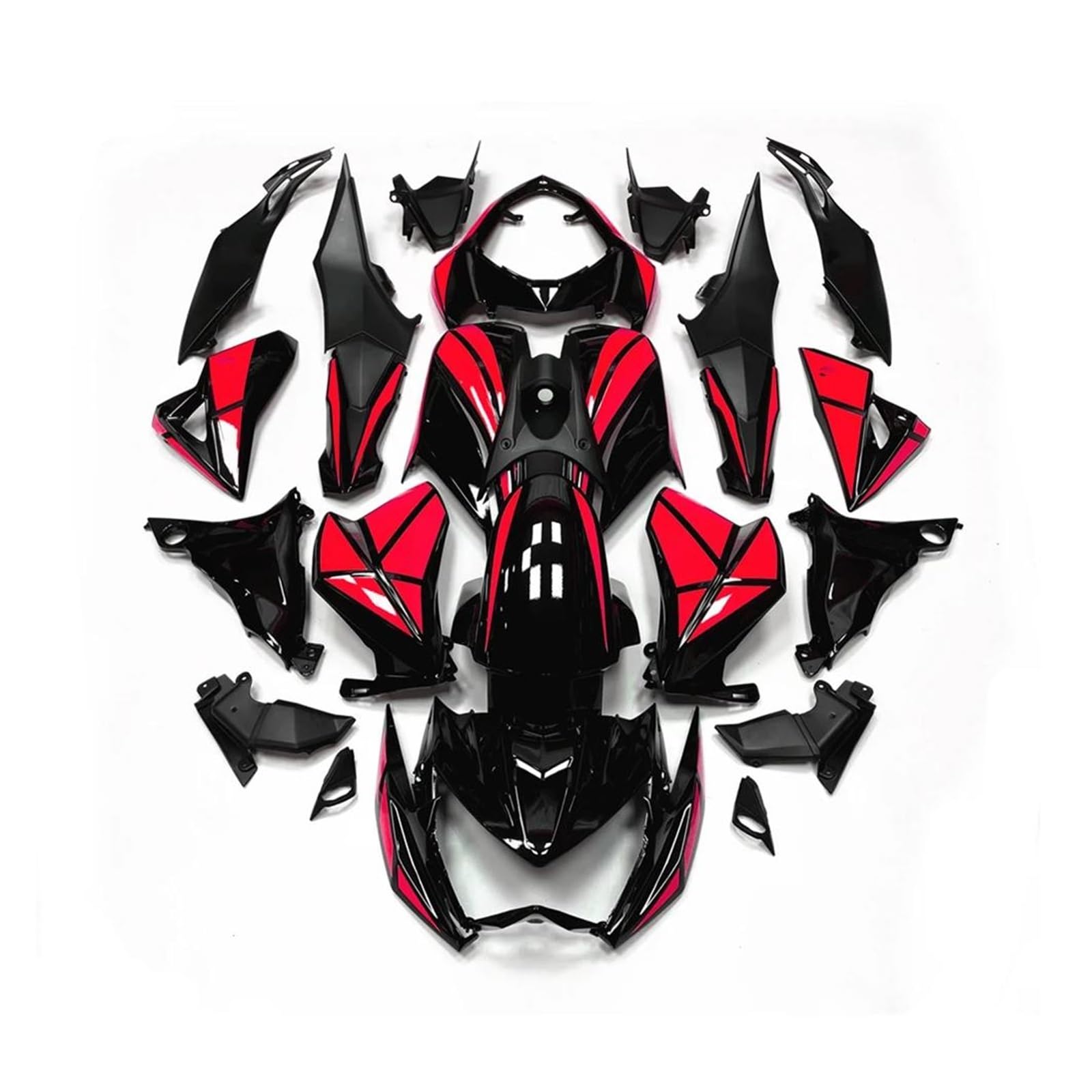 Für Kawasaki Z800 2013-2016 Karosserie Rot Und Schwarz Quadrat Verkleidung Motorrad Kit Spritzguss Kotflügel Spoiler von RYMZBE