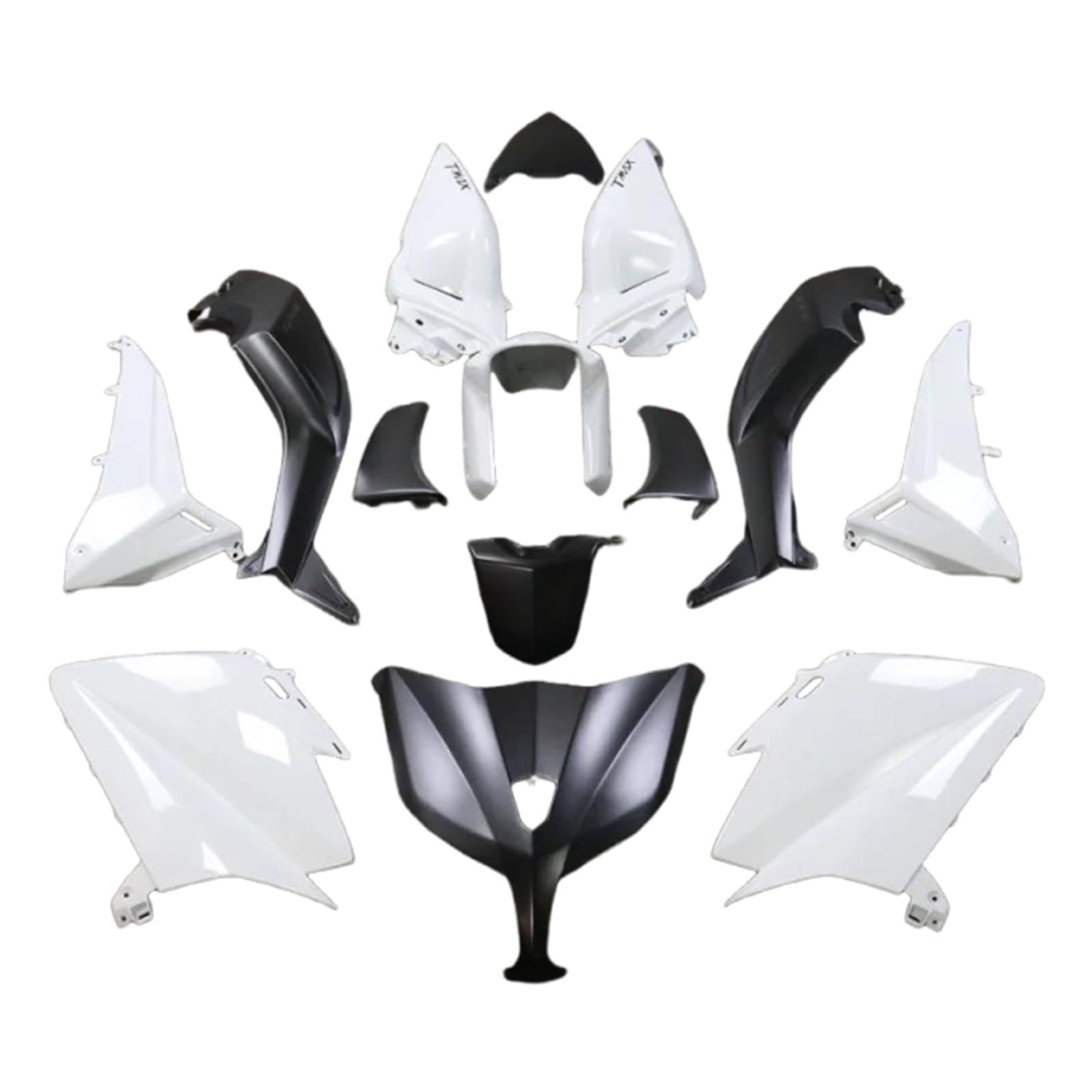 Für YAMAHA TMAX530 2012-2014 Schwarz Und Weiß Motorrad Verkleidung Kit Spritzguss Fender Spoiler Zubehör von RYMZBE