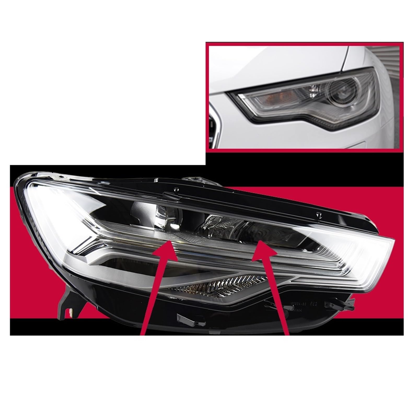 Auto-Styling-Scheinwerfer Kompatibel for A6 A6L C7 2012-2018 LED-Scheinwerfer DRL-Kopflampe LED-Projektor Autozubehör(2012-2015) von RYTYHFFR