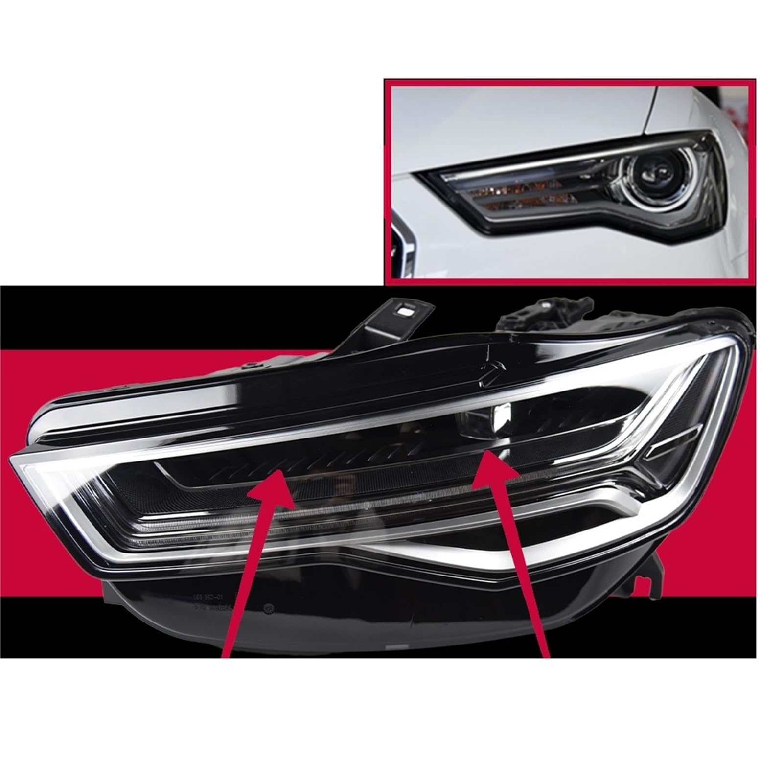 Auto-Styling-Scheinwerfer Kompatibel for A6 A6L C7 2012-2018 LED-Scheinwerfer DRL-Kopflampe LED-Projektor Autozubehör(2016-2018 Dynamic) von RYTYHFFR