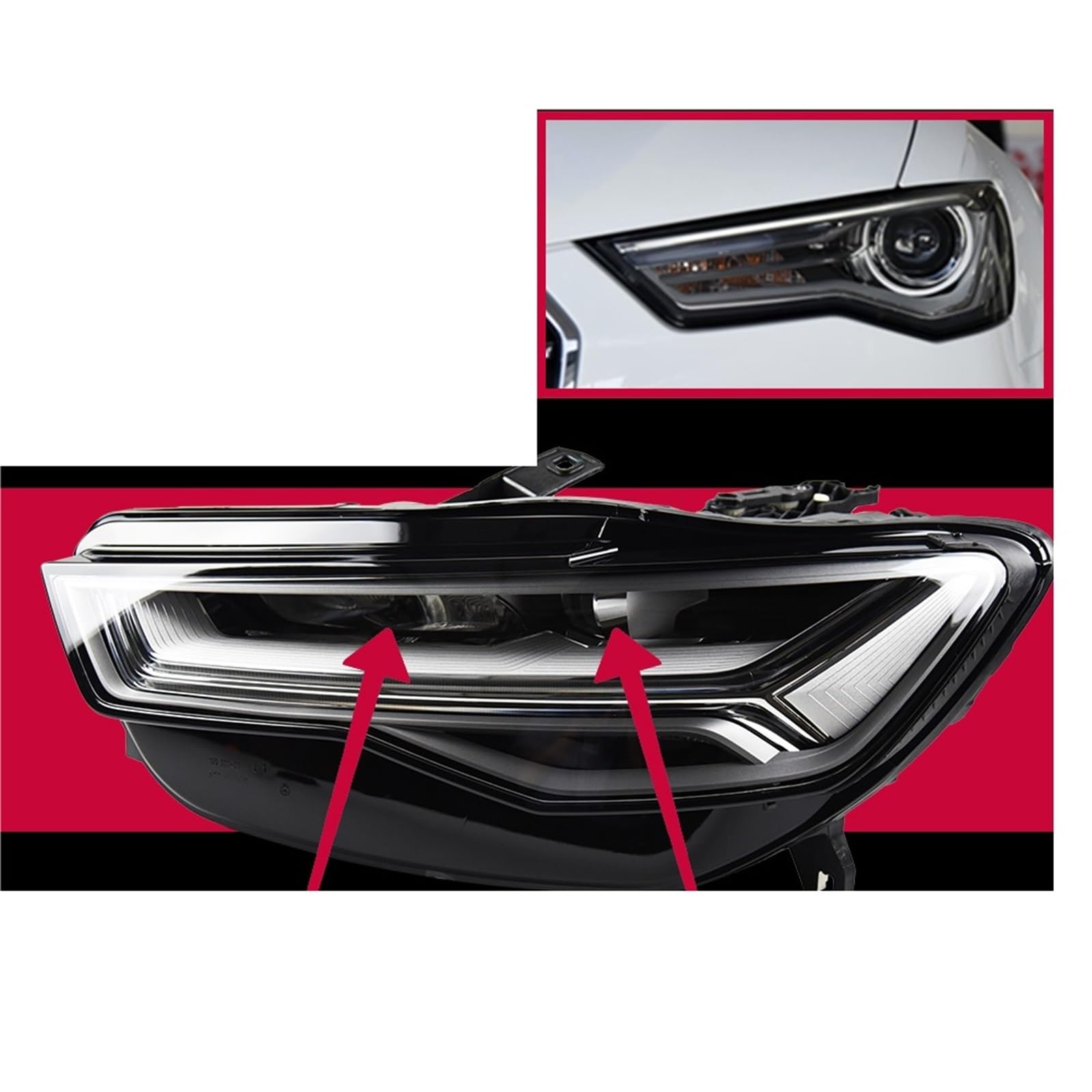 Auto-Styling-Scheinwerfer Kompatibel for A6 A6L C7 2012-2018 LED-Scheinwerfer DRL-Kopflampe LED-Projektor Autozubehör(2016-2018 Normal) von RYTYHFFR