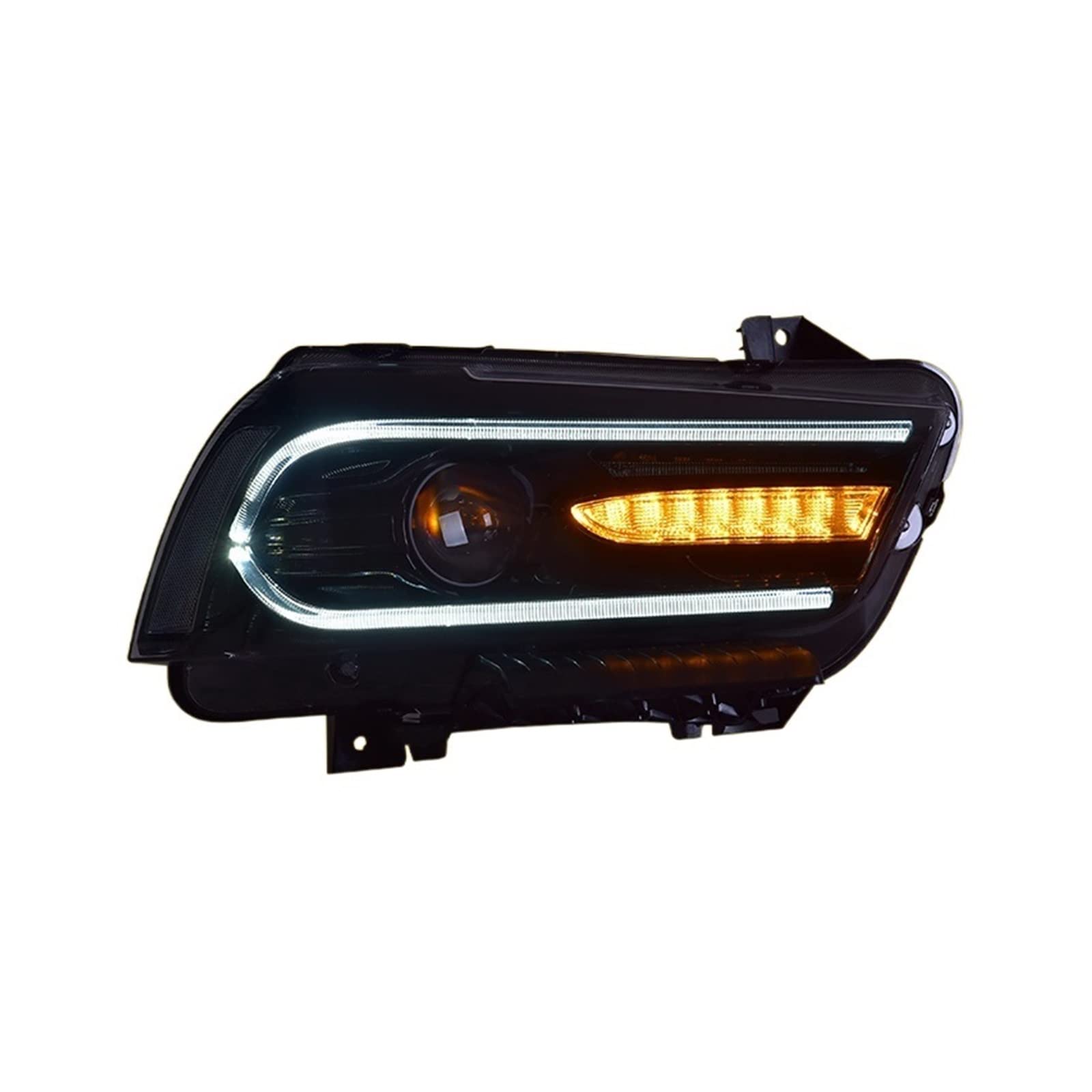 Scheinwerferbaugruppe Kompatibel for Dodge Charger LD 2011-2014 DRL Sequentieller Blinker Xenon Abblendlicht Fernlicht von RYTYHFFR