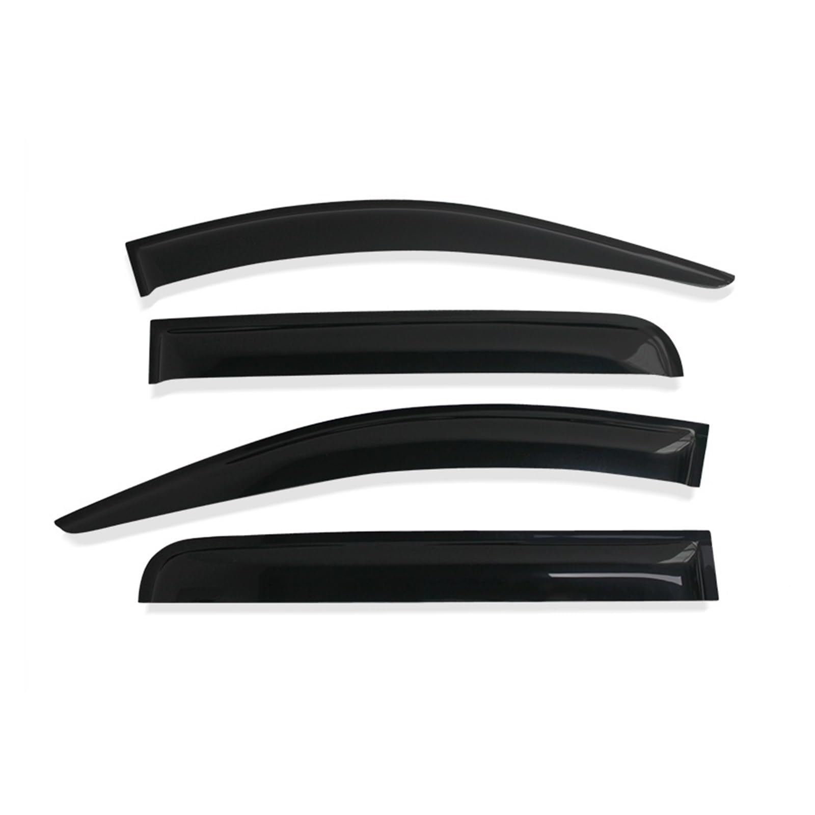 Schwarz 4PCS getönte Tür-Fenster-Visier-Wetter-Regen-Schild kompatibel for Mitsubishi Triton L200 2015 2016 2017 2018 2019 2020 2021 2022 2023(Black) von RYTYHFFR