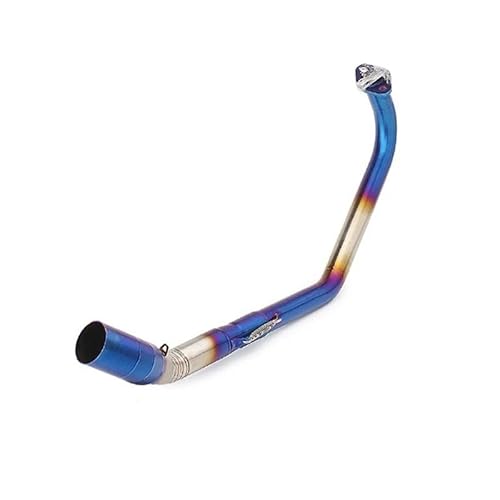 Motorrad Abgasrohr Schalldämpfer Motorrad-Auspuffrohr-Header-Verbindungsrohr 51 mm blaues Edelstahlrohr für R15 V2 V3 für YZF-R15 für MT-125 von RYUIO