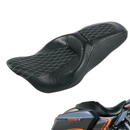 Motorrad Sitz Motorradfahrer-Beifahrersitz für Ha&rley für Touring Street für Electra Glide 2009-2020 5 Nähte Farben von RYUIO