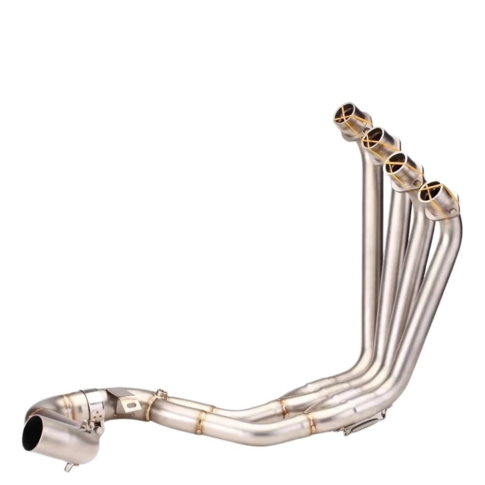 RYUIO Motorrad Abgasrohr Schalldämpfer Für CBR650F Für CBR650 Für CB650F Motorradauspuff Slip-On Front Link Pipe Moto Voll Bewegliche Verbindung Für Für CBR 650R 650 von RYUIO