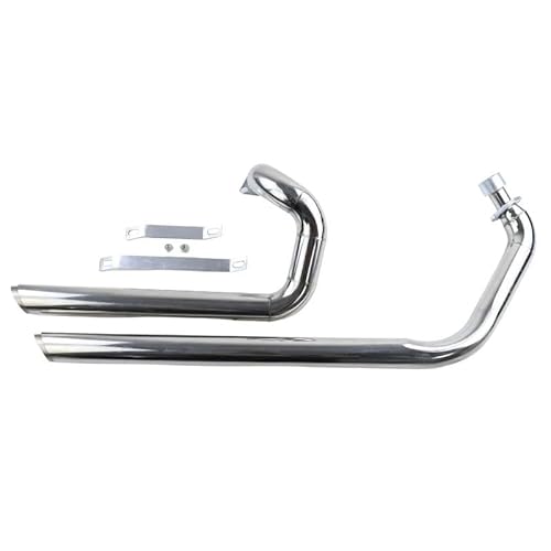 RYUIO Motorrad Abgasrohr Schalldämpfer Motorrad Für Virago Für XV 535 Für XV 400 Auspuffrohr Drag Pipes Vollschalldämpfer Für XV535 Für XV400 von RYUIO