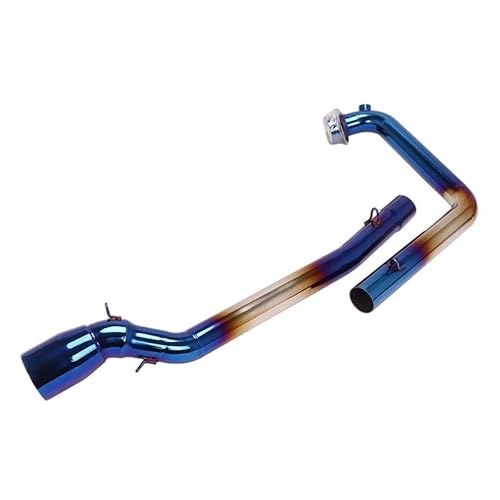 RYUIO Motorrad Abgasrohr Schalldämpfer Motorrad-Vollauspuff Modifizierung Edelstahl 508 MM Front Link Pipe Für Su&zuki Für GSX150R Für GSXR150 Für GSX-S150 Für GSX S150 von RYUIO