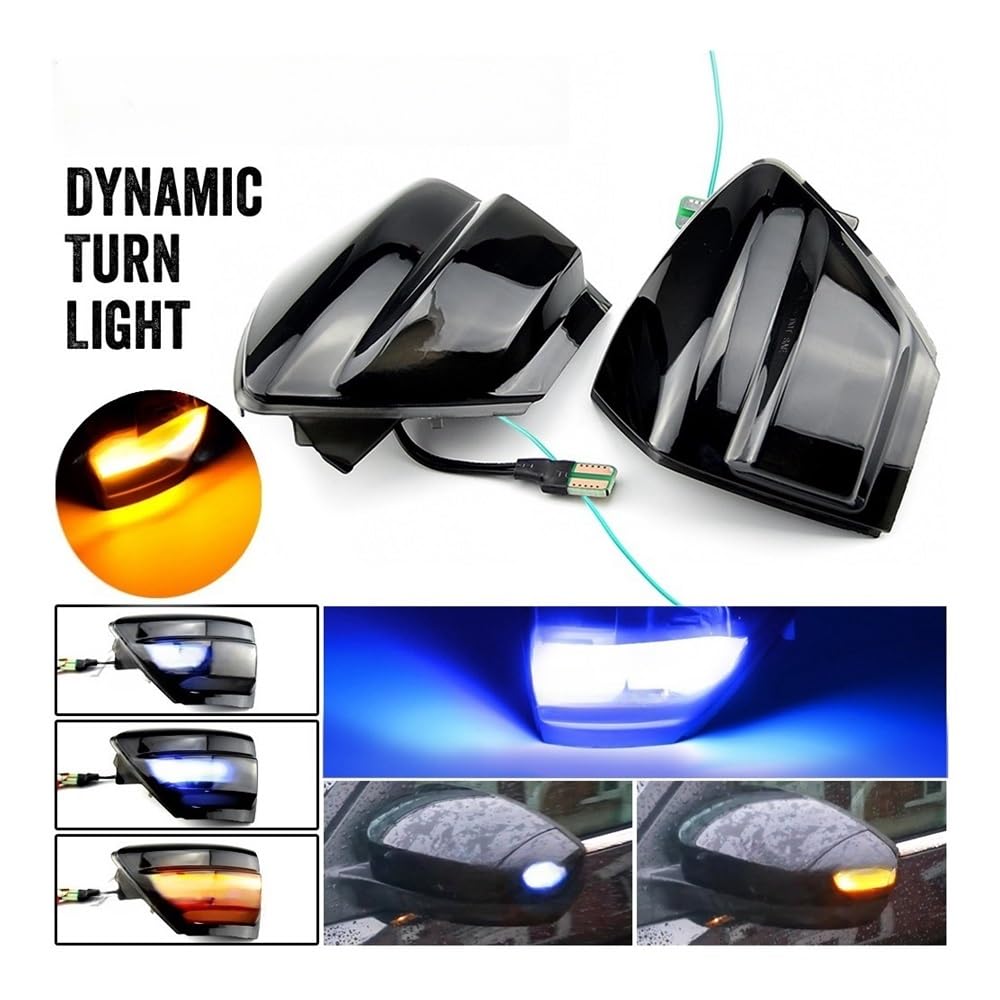 RYUIO Spiegel Blinker Für Für S-Max 07-14 Für Kuga Für C394 08-12 Für C-MAX 11-19 Blinker Seitenflügelspiegel Kontrollleuchte von RYUIO