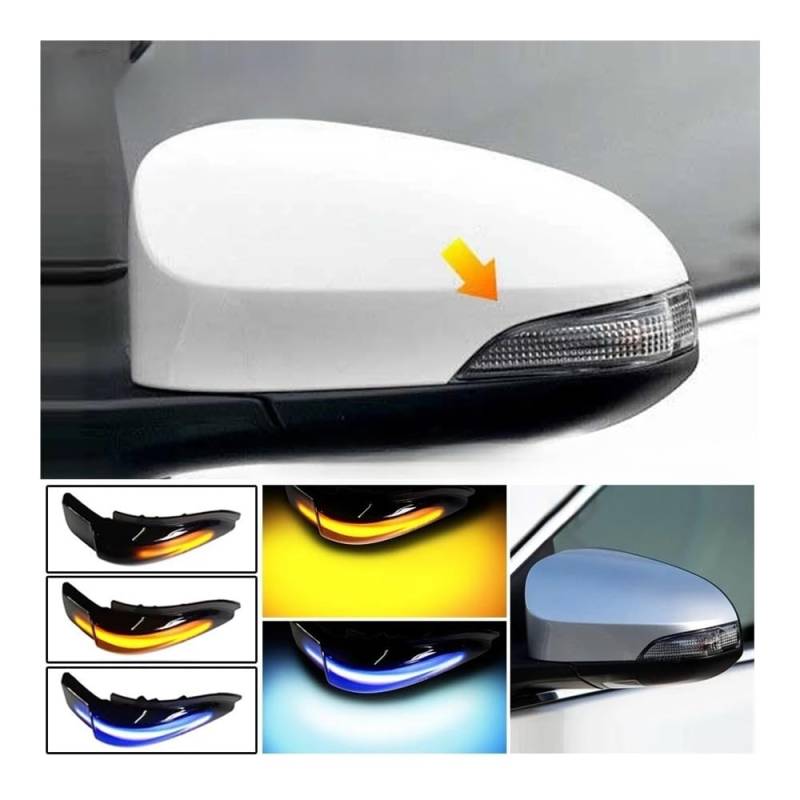 RYUIO Spiegel Blinker Rückspiegel Blinkleuchte Blinker Licht Für Für Corolla Für Camry Für Prius Für Vios Für Yaris Für Venza Für Avalon Für Altis von RYUIO