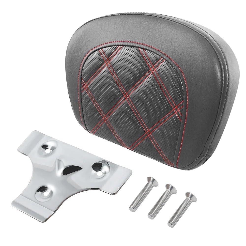 Rückenlehne Rear Seat Cushion Motorrad-Beifahrer-Rückenlehnenpolster Für Ha&rley Für Touring Für Road Für Gli Für Road Für King Für Street Für Gli Für Electra 1994-2024 Beifahrer Sitzkissen Rückenlehn von RYUIO