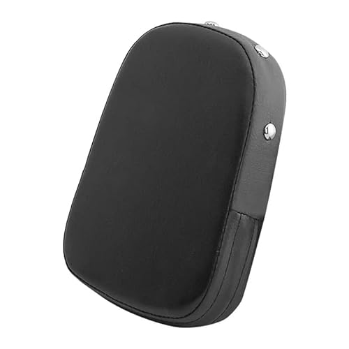 Rückenlehne Rear Seat Cushion Motorrad-Rückenlehne Hinten Schwarzes Kissenpolster Für Ha&rley Für Ya&maha Für Su&zuki Für Ka&wasaki Für Chopper Für Touring Beifahrer Sitzkissen Rückenlehne von RYUIO