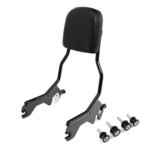 Rückenlehne Rear Seat Cushion Motorrad-Rückenlehnen-Docking-Hardware-Kit Für Ha&rley Für Softail Für Reiter Für Sport Für Gli Für FXLR Für FXLRS Für FLSB 2018-2023 Aufrecht Beifahrer Sitzkissen Rücken von RYUIO