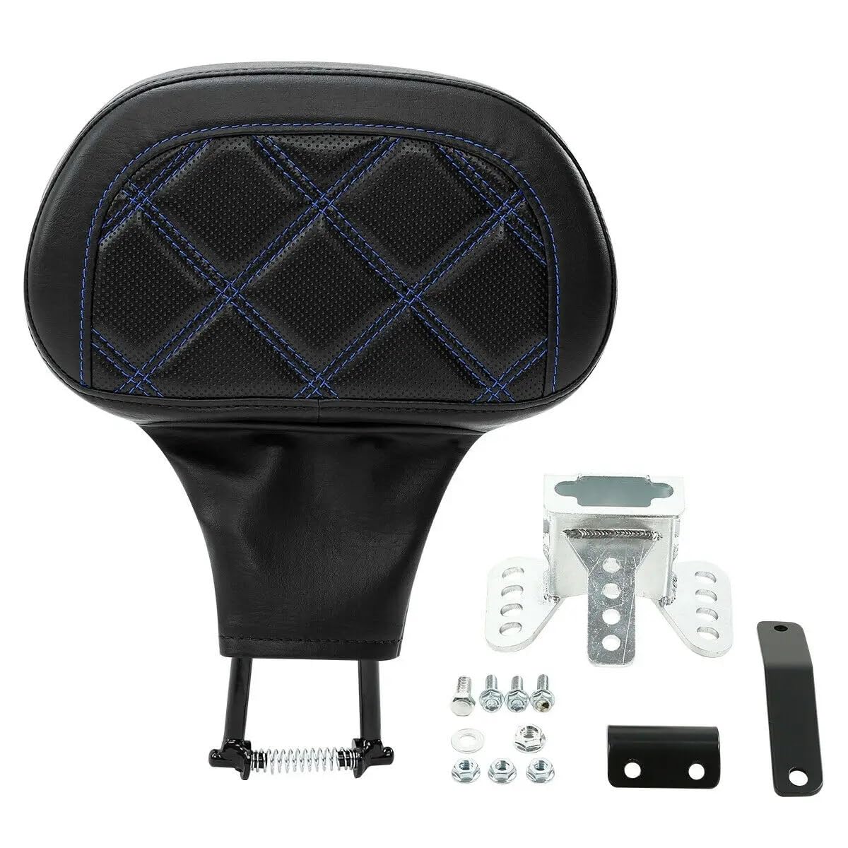 Rückenlehne Rear Seat Cushion Motorrad Schwarz Für Fahrerrückenlehne Für Ha&rley Für Touring Für CVO Für Electra Für Glide Für Road King Für Road Für Glide 1988-2023 Beifahrer Sitzkissen Rückenlehne von RYUIO