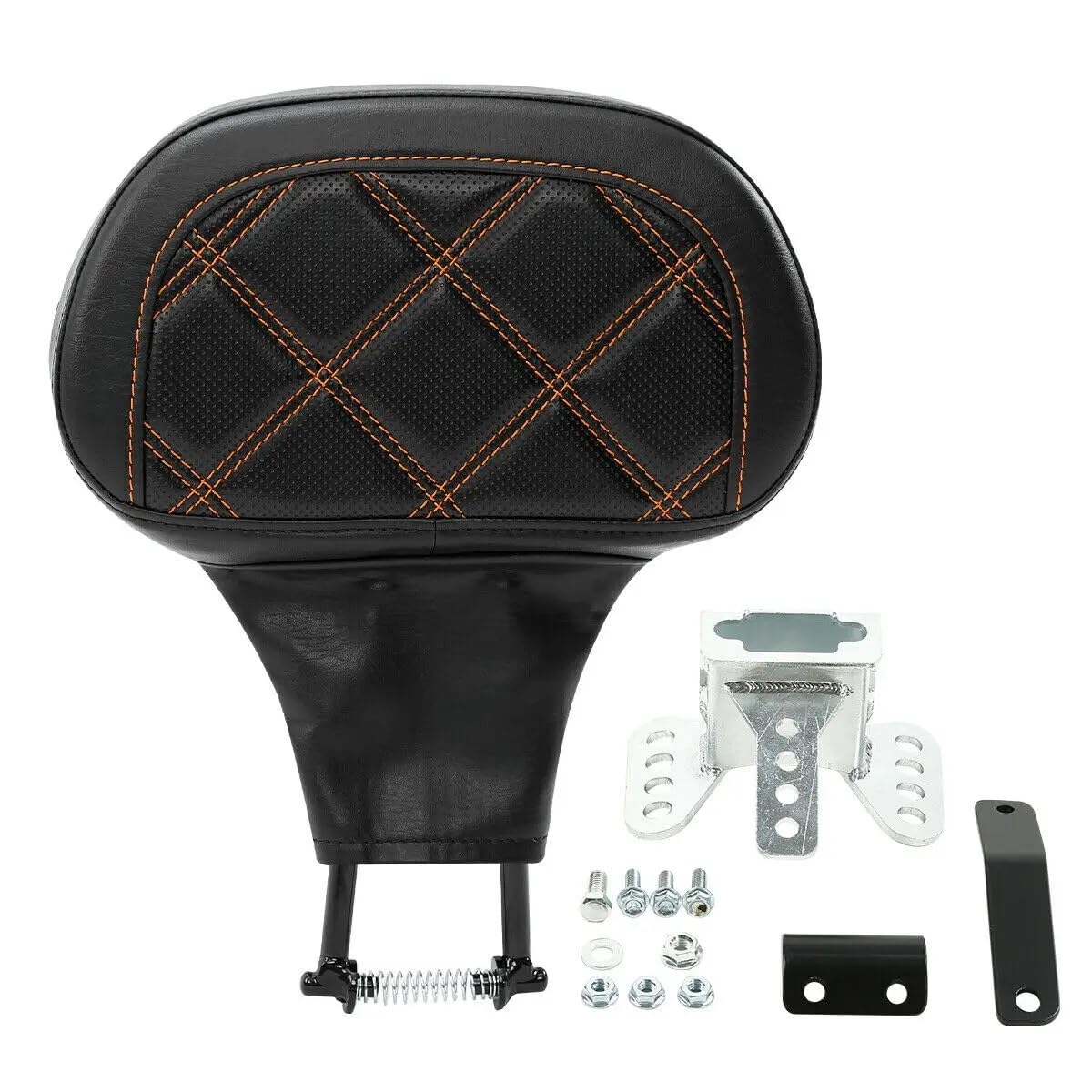 Rückenlehne Rear Seat Cushion Motorrad Schwarz Für Fahrerrückenlehne Für Ha&rley Für Touring Für CVO Für Electra Für Glide Für Road King Für Road Für Glide 1988-2023 Beifahrer Sitzkissen Rückenlehne von RYUIO