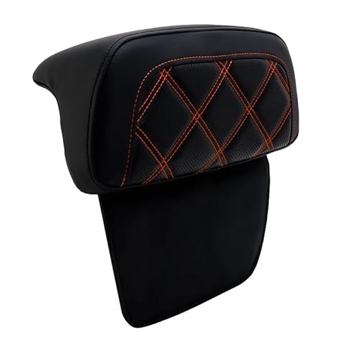 Rückenlehne Rear Seat Cushion Motorradzubehör Schwarzes Chopped Tour-Pak Gepäck-Rückenpolster Für Touring Für Electra Für Street Für GLI Für Road Für King 2009-2022 Beifahrer Sitzkissen Rückenlehne von RYUIO