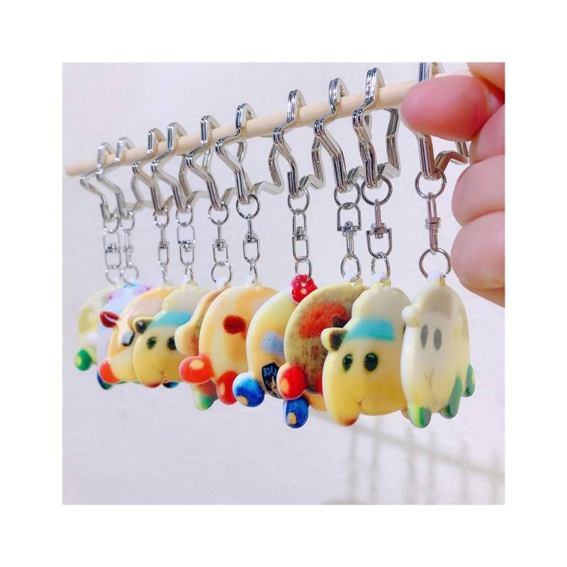 1Sets PUI Maus Anime Acryl Schlüssel Ketten Cartoon Schlüsselring Anhänger Spielzeug Schlüsselanhänger Unisex Geschenke von RYWRLQRA