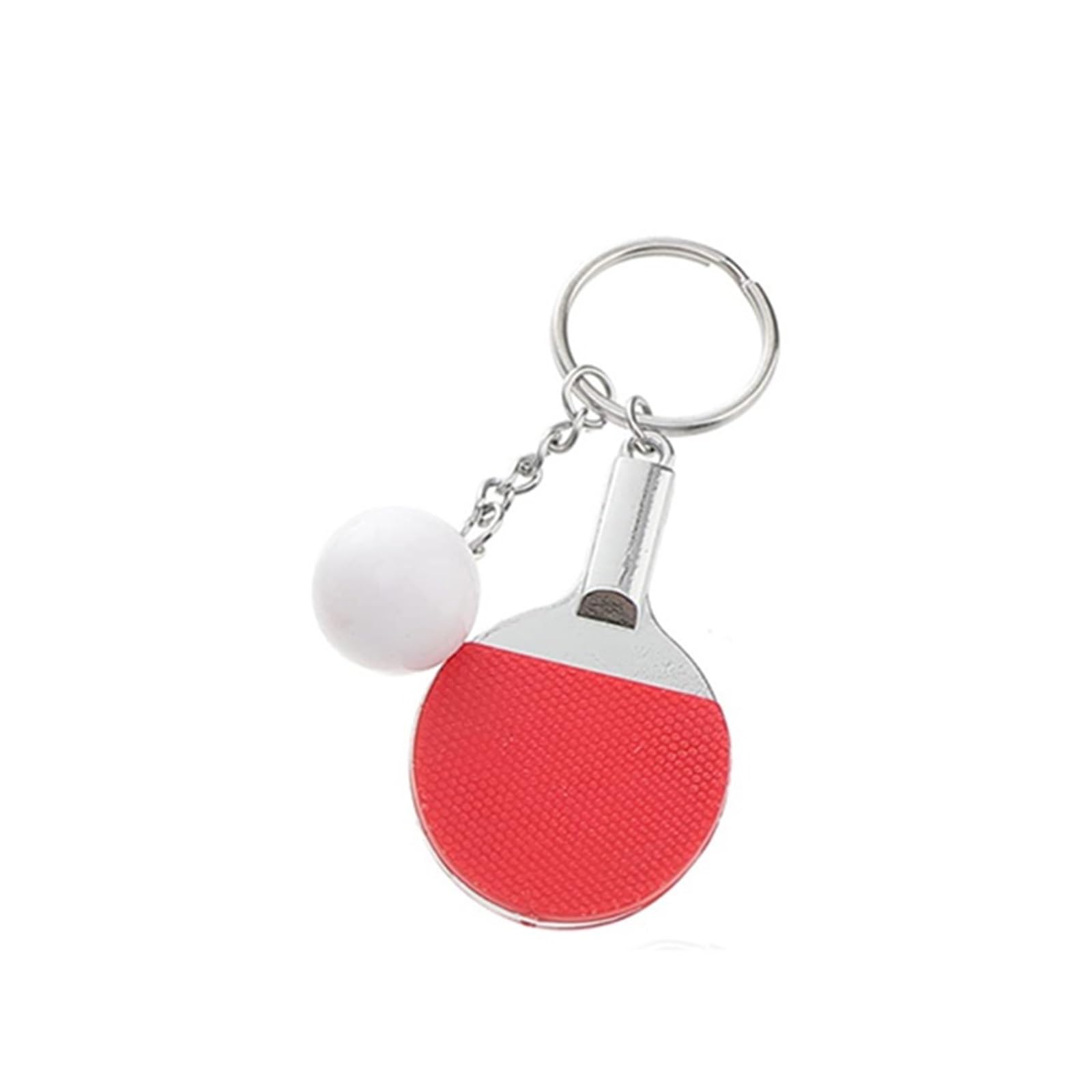 30 Stücke Mini Tischtennisschläger Schlüsselanhänger 6 Farben Tischtennisschläger Tasche Anhänger Kreative Sport Schlüsselanhänger Zubehör(Red) von RYWRLQRA