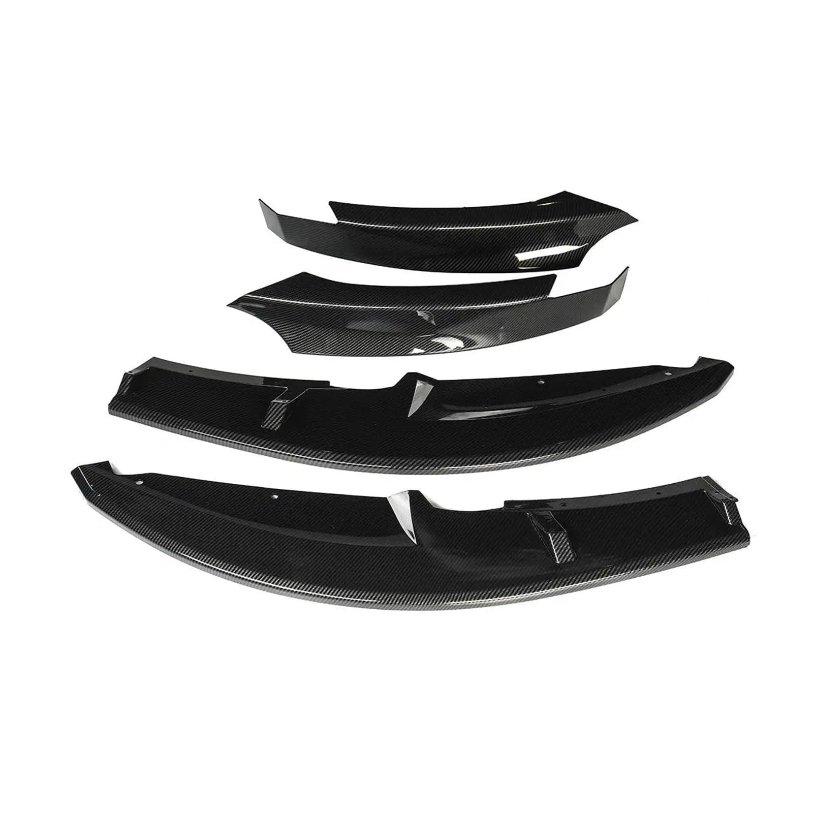 4-teiliges Auto-Frontstoßstangen-Lippensplitter-Diffusor-Lippen-Body-Kit-Spoiler Kompatibel for 1er-Serie E82 E88 2007-2013(Carbon Fiber) von RYWRLQRA