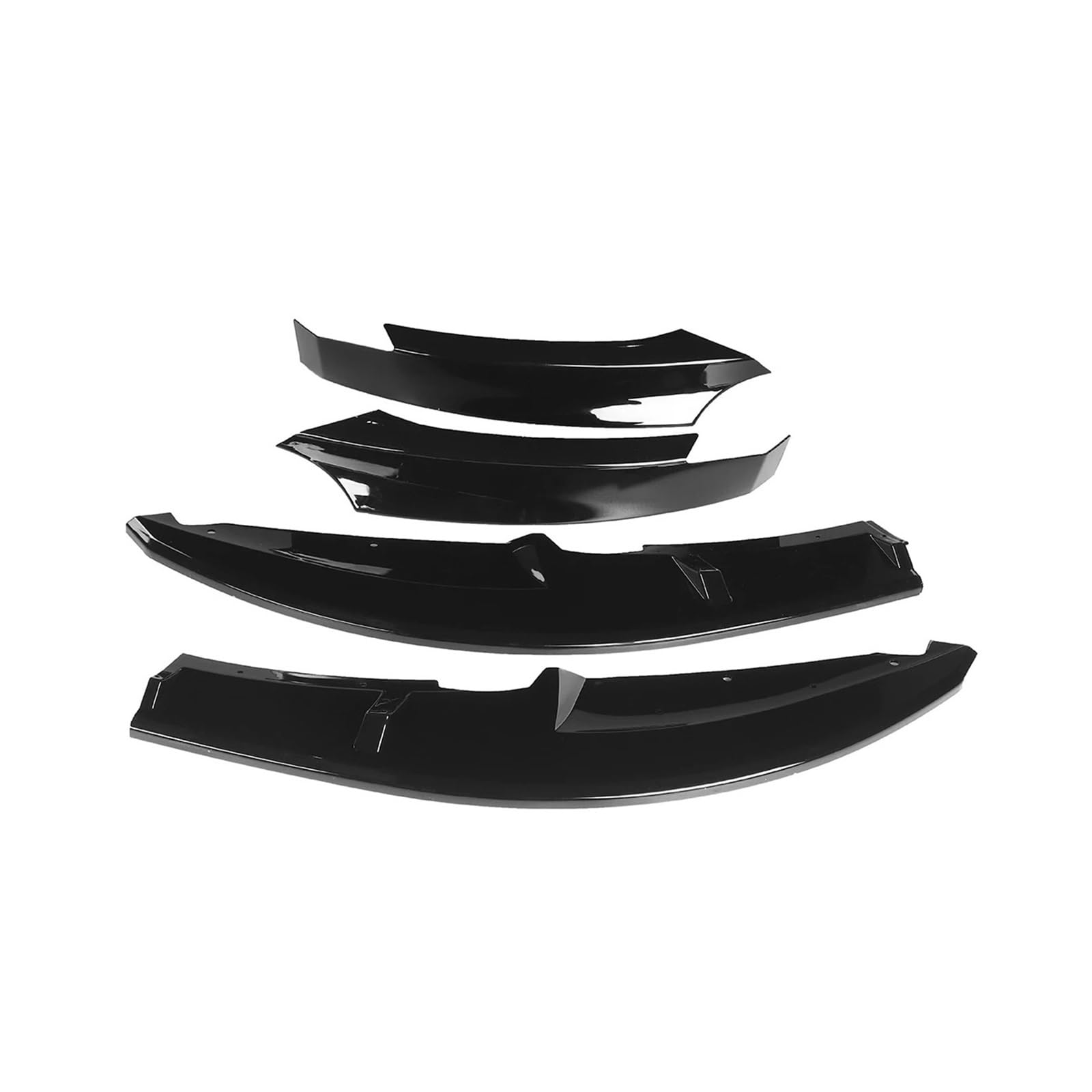 4-teiliges Auto-Frontstoßstangen-Lippensplitter-Diffusor-Lippen-Body-Kit-Spoiler Kompatibel for 1er-Serie E82 E88 2007-2013(Glossy Black) von RYWRLQRA