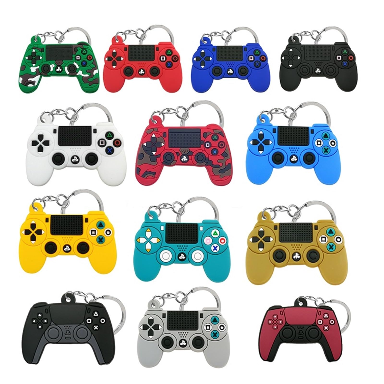 50PCS PVC Schlüsselbund Nette Gamepad Bunte Joystick Schlüsselring for Auto Schlüssel Zubehör Gadget for Mann Geschenk(7060-mix3xH50) von RYWRLQRA