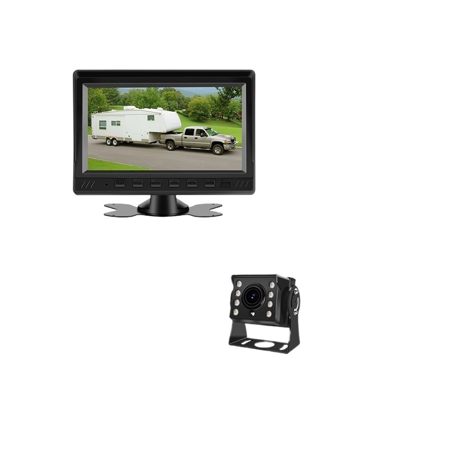 7-Zoll-2-Kanal-HD-Aufnahme-DVR-Automonitor mit Fahrzeug-Rückfahrkamera for LKW-Bus, unterstützt SD-Karte(Monitor-1cam) von RYWRLQRA