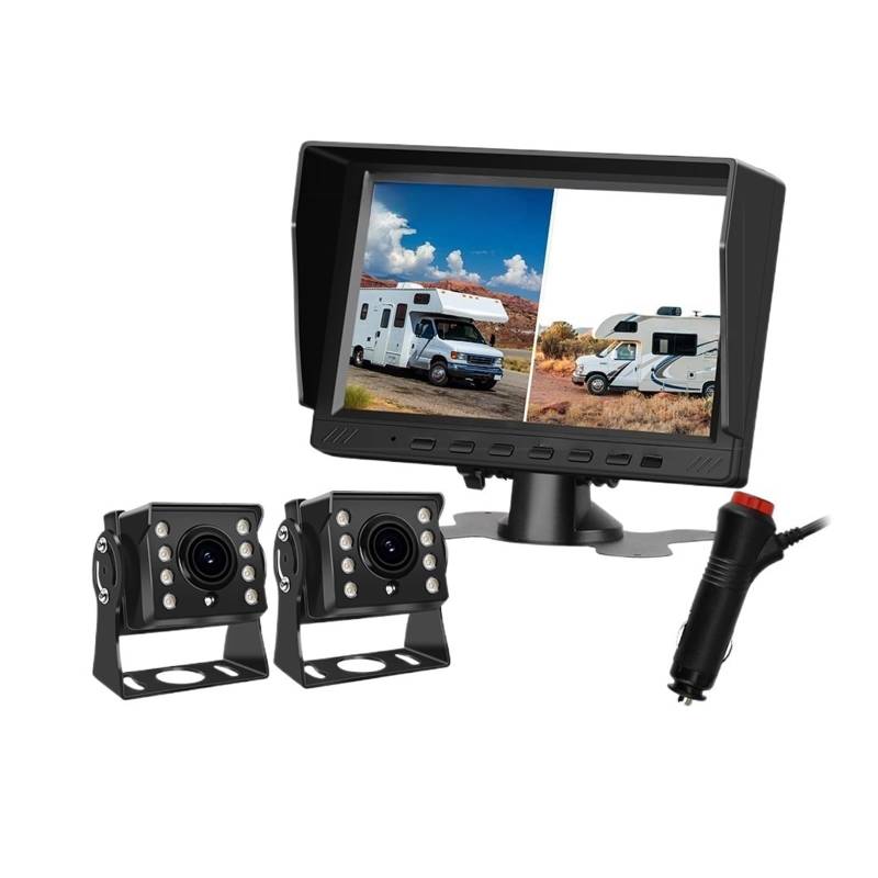 7-Zoll-2-Kanal-HD-Aufnahme-DVR-Automonitor mit Fahrzeug-Rückfahrkamera for LKW-Bus, unterstützt SD-Karte(Monitor-2cam) von RYWRLQRA