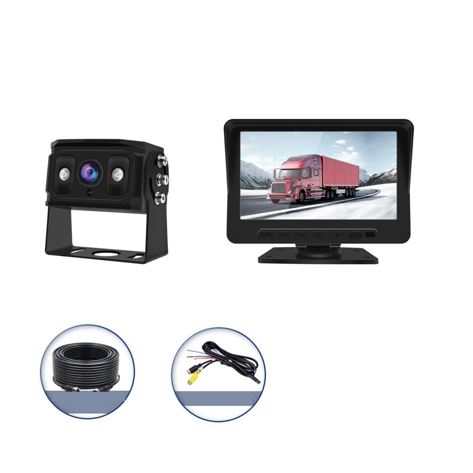 7-Zoll-Auto-Monitor-Rückfahrkamera for LKW-Bus-RV-Anhänger-Bagger-Rückfahrbild 12V-24V-Anzeige(1Camera) von RYWRLQRA