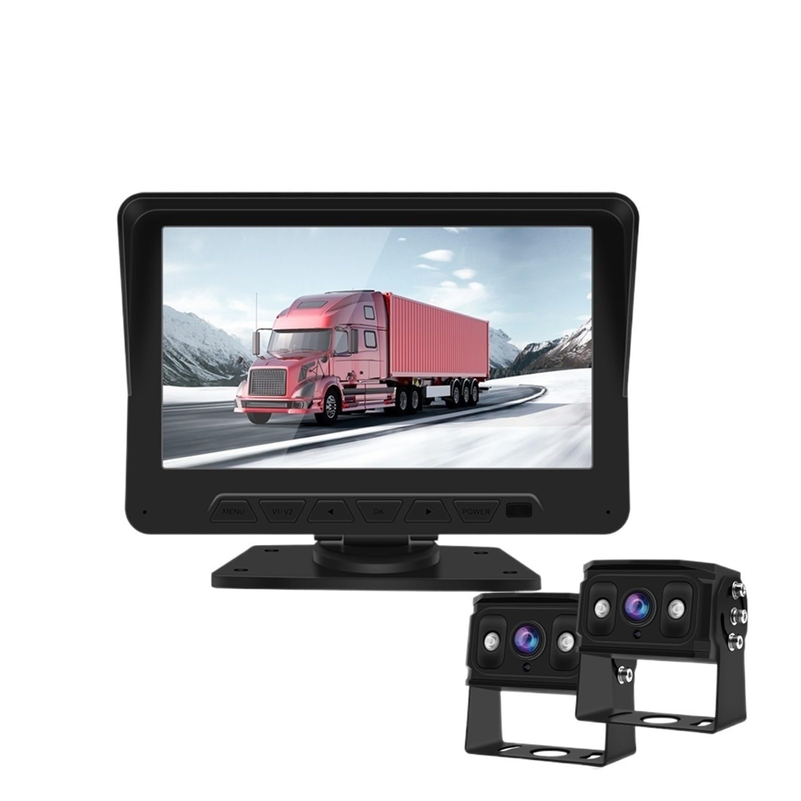 7-Zoll-Auto-Monitor-Rückfahrkamera for LKW-Bus-RV-Anhänger-Bagger-Rückfahrbild 12V-24V-Anzeige(2 Camera) von RYWRLQRA